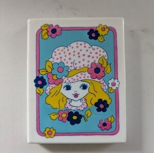 Vintage tinkerbell cosmetics makeup compact mirror